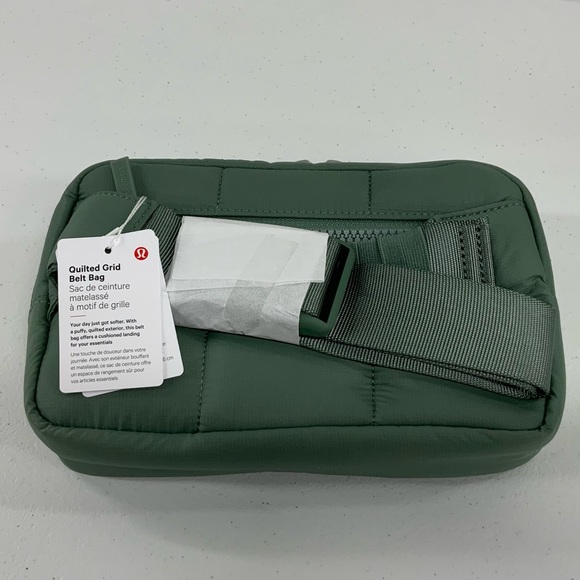 Lululemon Quilted Grid Belt Bag 1.5L Green - Picture 2 of 4